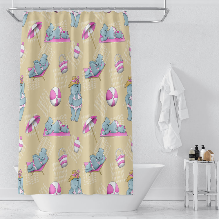 Personalized Family Camping Trip Shower Curtain - Couple/Single Parent/Parents With Up to 3 Kids And 4 Pets - Gift Idea For Whole Family/ Camping Lover - This Is Our Happy Place